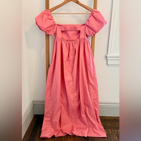 Reformation Auriela Dress in Ladies Room Pink - Picture 3 of 8